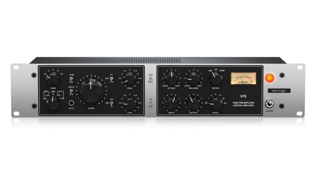 Behringer 676 – класичний ламповий передпідсилювач і компресор типу FET з трансформаторами Midas