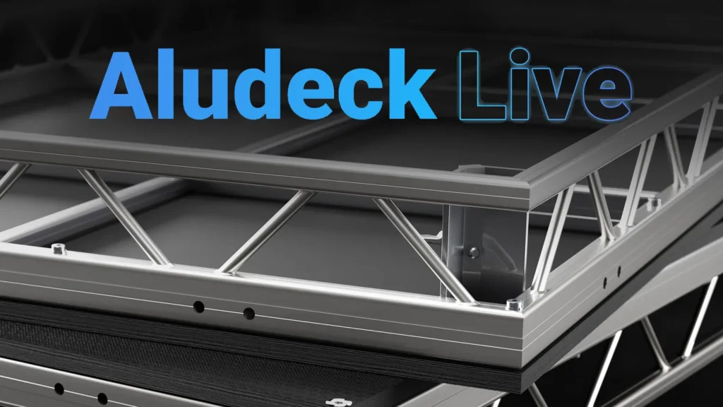 Alustage Aludeck Live — професійна сценічна платформа, створена без компромісів