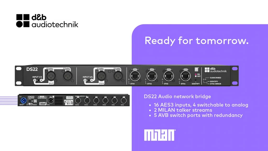 d&b audiotechnik представила DS22 — новий Audio Network Bridge